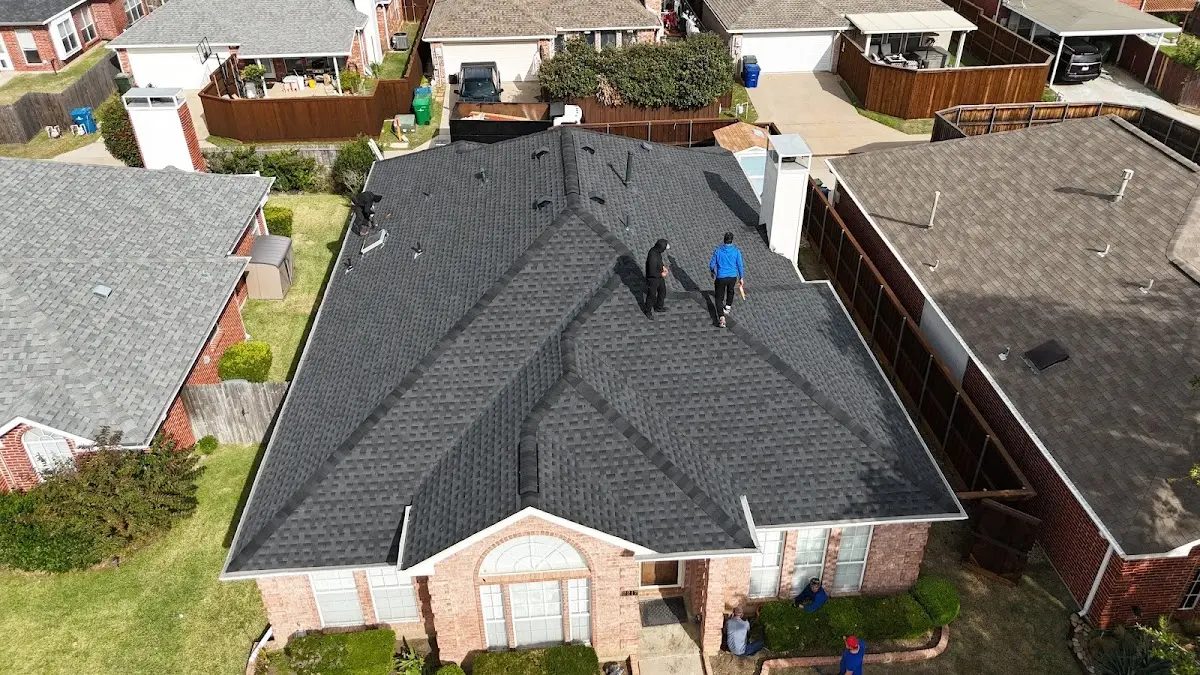 Commercial Roofing work in progress on a Holbrook property
